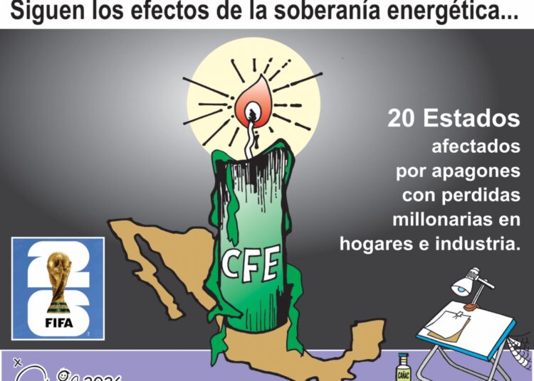 Siguen los efectos de la soberanía energética: Apagones de la CFE asfixian a 20 estados,