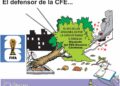 El defensor de la CFE y el misterio de los apagones: Una caricatura sobre Mauricio Cárdenas y la Copa del Mundo.