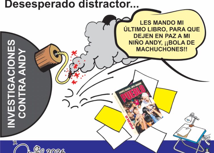 Cartón político: El libro “Pueblo” y las investigaciones contra Andy López Beltrán.